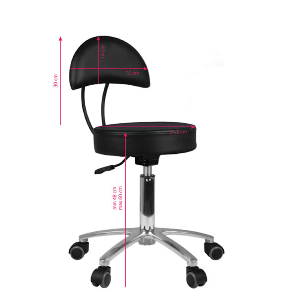 Tabouret am-309 zwart  6