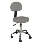 Tabouret met rugleuning am-9934 grijs  1