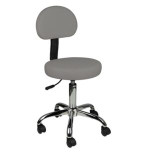 Tabouret met rugleuning am-9934 grijs  1