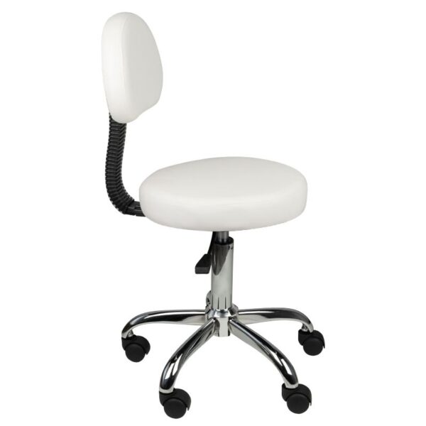 Tabouret met rugleuning am-9934 wit  2