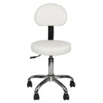 Tabouret met rugleuning am-9934 wit  3