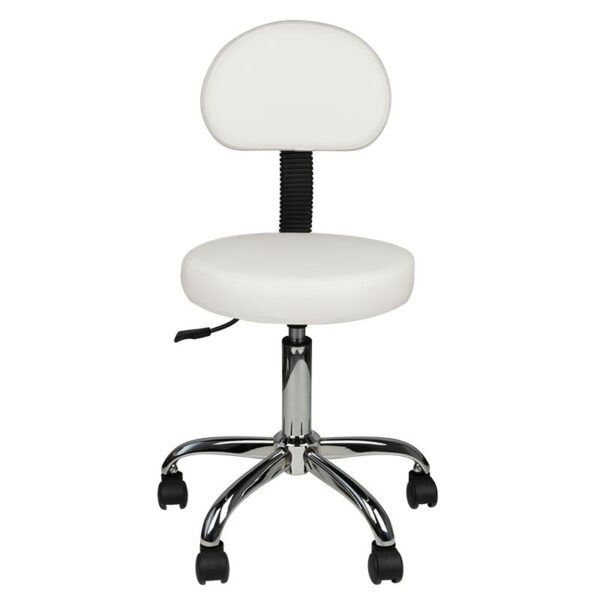 Tabouret met rugleuning am-9934 wit  3