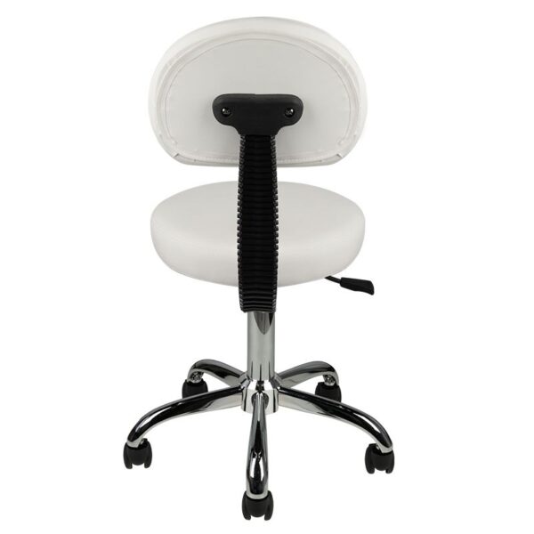 Tabouret met rugleuning am-9934 wit  4