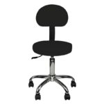 Tabouret met rugleuning am-9934 zwart  2