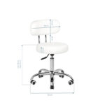 Tabouret voor pedicure a-007 wit  4
