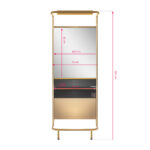 GABBIANO kaptafel met spiegel B087 GOUD  4