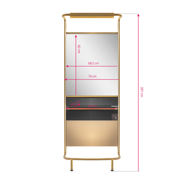 GABBIANO kaptafel met spiegel B087 GOUD  4