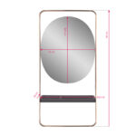 GABBIANO kaptafel met spiegel SOLO GOUD GRIJS  3