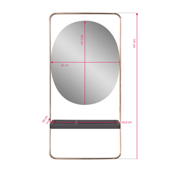 GABBIANO kaptafel met spiegel SOLO GOUD GRIJS  3