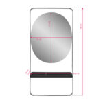 GABBIANO kaptafel met spiegel SOLO ZILVER ZWART  3