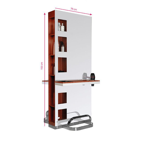 Gabbiano dubbelzijdige kaptafel met spiegel b058a kersen  7