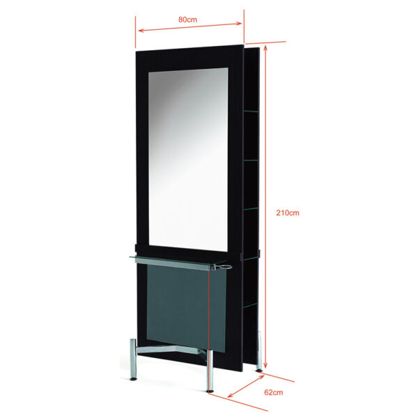 Gabbiano dubbelzijdige kaptafel met spiegel q-009 zwart  2