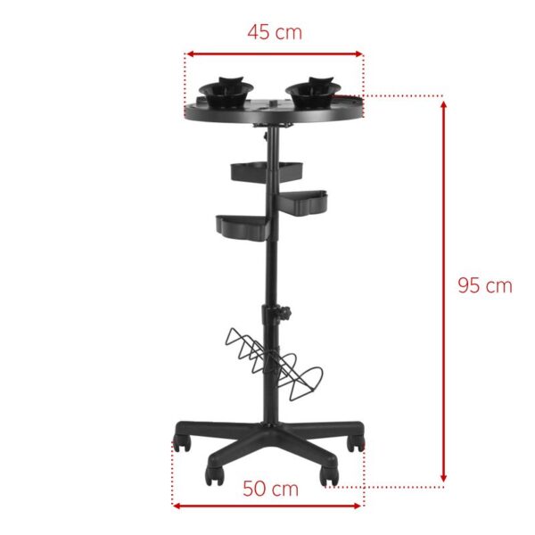 Gabbiano kappers werkwagen 175 timer zwart  6