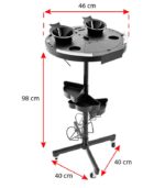 Gabbiano kappers werkwagen 175 timer zwart  7