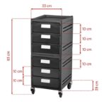 Gabbiano kappers werkwagen 200a zwart-grijs  5