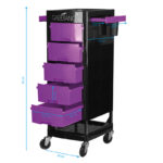 Gabbiano kappers werkwagen ft65 zwart/paars  6