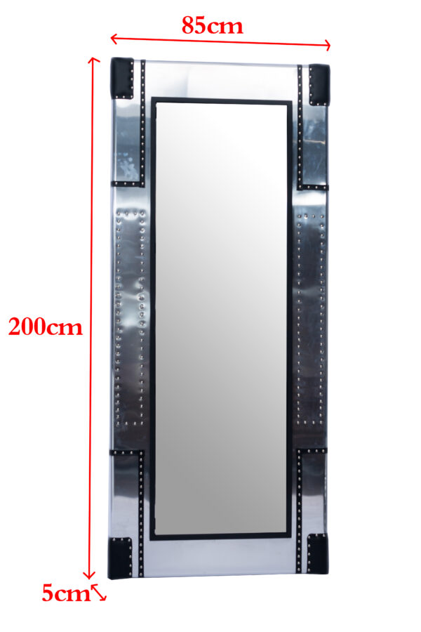 Gabbiano kapsalon kappersspiegel b078 aluminium  3