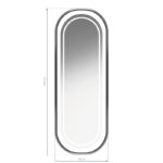 Gabbiano kapsalon kappersspiegel verlicht b098 zilver  3