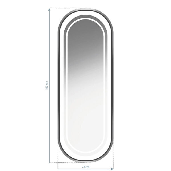 Gabbiano kapsalon kappersspiegel verlicht b098 zilver  3