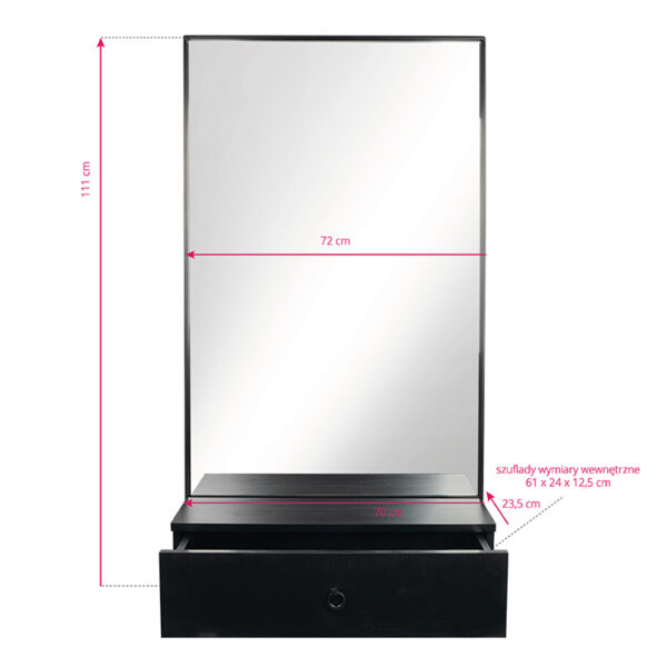 Gabbiano q-046b kaptafel met spiegel  3