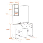 Gabbiano qt-001 Barber kaptafel wasunit met wastafel  3