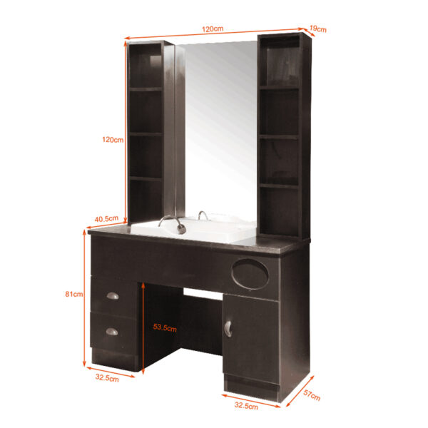 Gabbiano qt-005 Barber kaptafel wasunit met wastafel  2