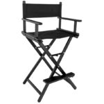 Zwarte aluminium glamour make-up stoel  1