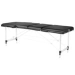3-sectie Zwart Comfort Massagetafel gemaakt van aluminium  1