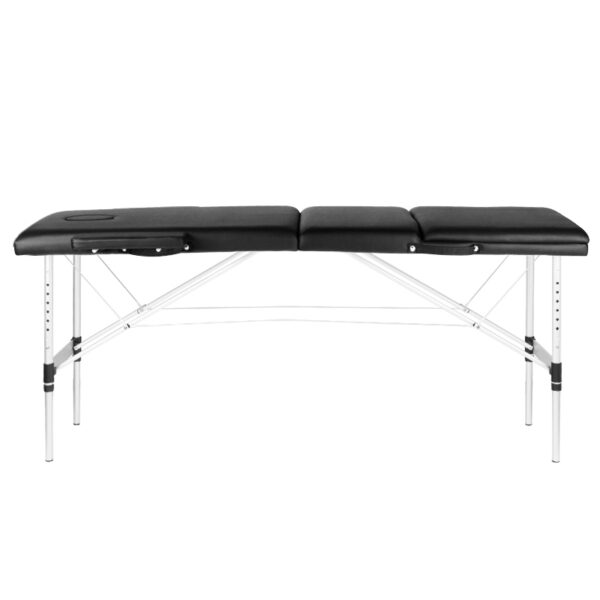 3-sectie Zwart Comfort Massagetafel gemaakt van aluminium  4