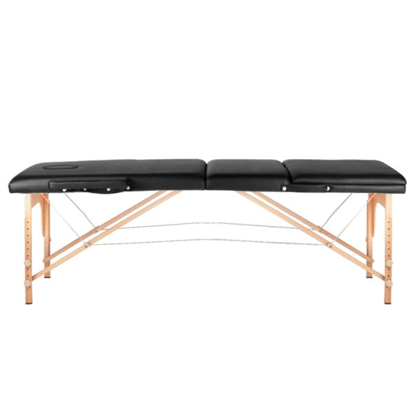 3-sectie Zwart comfort massagetafel hout comfort  2
