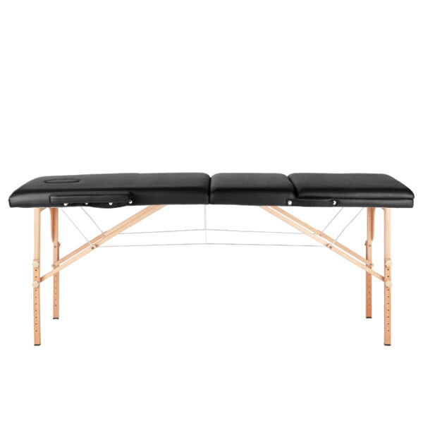3-sectie Zwart comfort massagetafel hout comfort  3