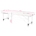 3-sectie aluminium comfort massagetafel humor  8