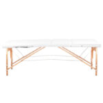 3-sectie opklapbare massagetafel hout comfort wit  2