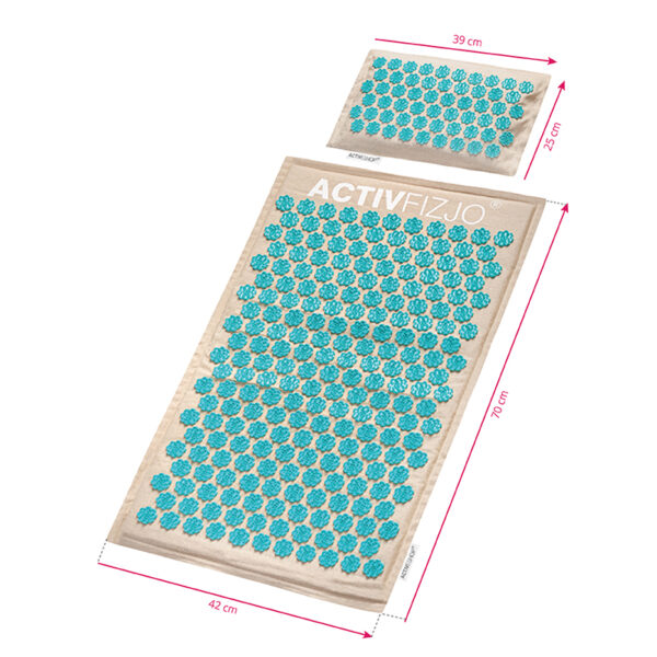 Acupressuur Mat Activfizjo Premium Natural Beige en Turquoise  8