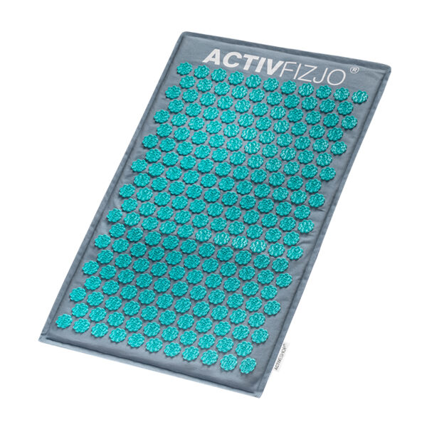 Acupressuur Mat Activfizjo Premium Natural Turquoise ontmoette een kussen  4