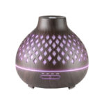 Aroma diffuser luchtbevochtiger spa 10 donkere hout 400 ml + timer  2