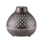 Aroma diffuser luchtbevochtiger spa 10 donkere hout 400 ml + timer  1