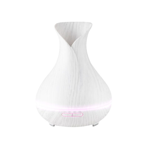 Aroma diffuser luchtbevochtiger spa 15 wit hout 400 ml + timer  2