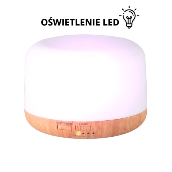 Aroma diffuser spa luchtbevochtiger 01 licht hout 300 ml + timer  3