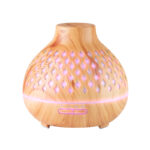 Aroma diffuser spa luchtbevochtiger 10 licht hout 400 ml + timer  3