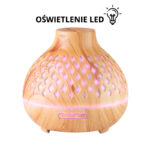 Aroma diffuser spa luchtbevochtiger 10 licht hout 400 ml + timer  4