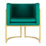 Behandelstoel ontmoette Armleuning Velvet MT-308 groen  4