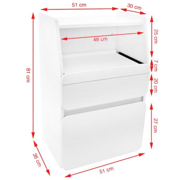 Cabinet Azzurro Midi 970 Wit +  9