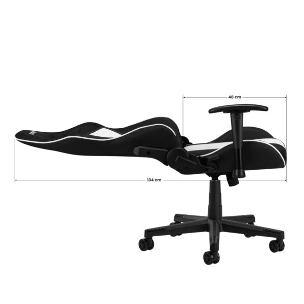 Dark Zwart / Wit Gamestoel - Afbeelding 20