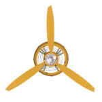 Decoratieklok gele propeller  1