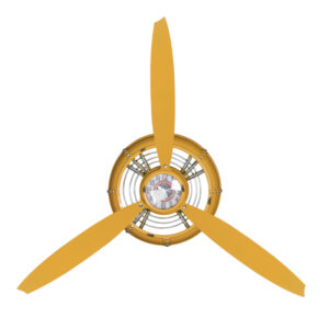 Decoratieklok gele propeller  1