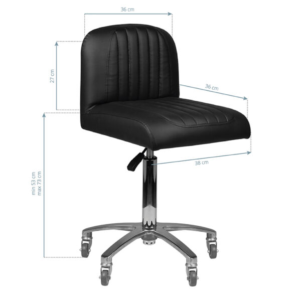 Gabbiano Barber Tabouret At-101 Zwart  6