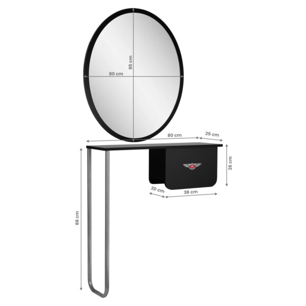 Gabbiano Francesco Barbersalon Kaptafel Spiegel  6