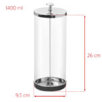 Glazen container voor desinfecteren gereedschap 1400 ml  3