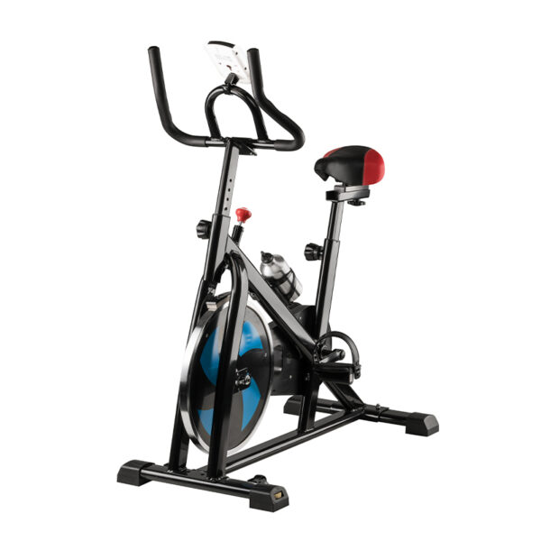 Hometrainer spinningfiets magneto 20 Zwart en blauw  3